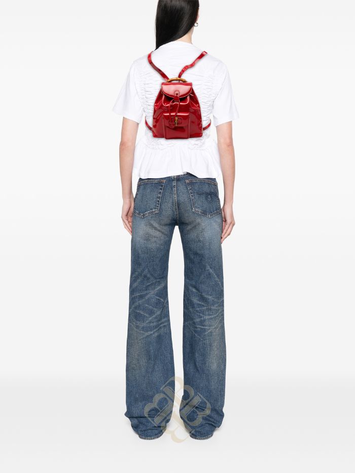 Balo Gucci Century Patent Bamboo Drawstring backpack HNXKERIP5BMHYO2X 2026 Balo Gucci Century Patent Bamboo Drawstring backpack HNXKERIP5BMHYO2X