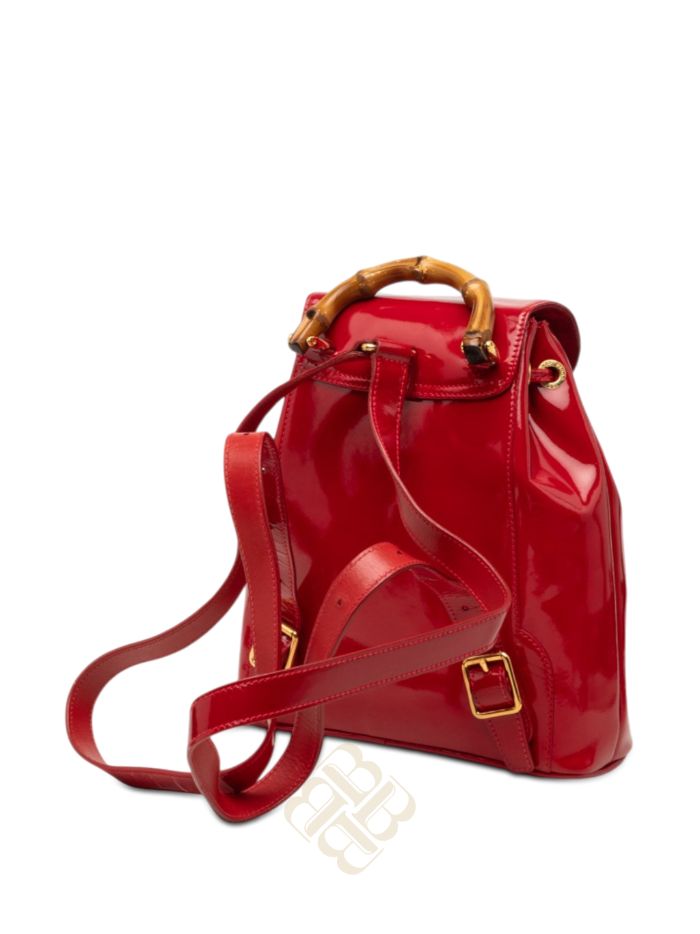 Balo Gucci Century Patent Bamboo Drawstring backpack HNXKERIP5BMHYO2X 2026 Balo Gucci Century Patent Bamboo Drawstring backpack HNXKERIP5BMHYO2X