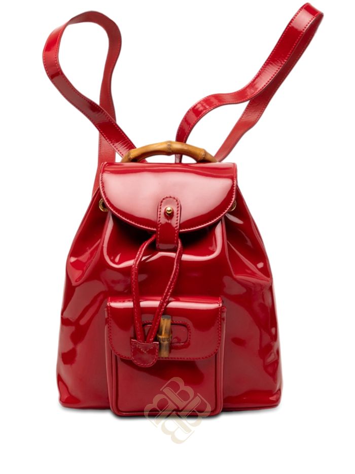 Balo Gucci Century Patent Bamboo Drawstring backpack HNXKERIP5BMHYO2X 2026 Balo Gucci Century Patent Bamboo Drawstring backpack HNXKERIP5BMHYO2X