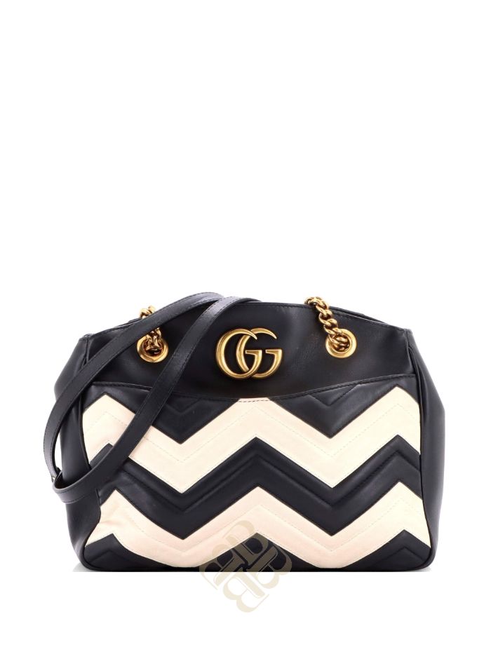 Túi đeo chéo Gucci GG Marmont Chain Tote Matelasse Leather Medium shoulder bag GDBQ0NYLGUJL1T53