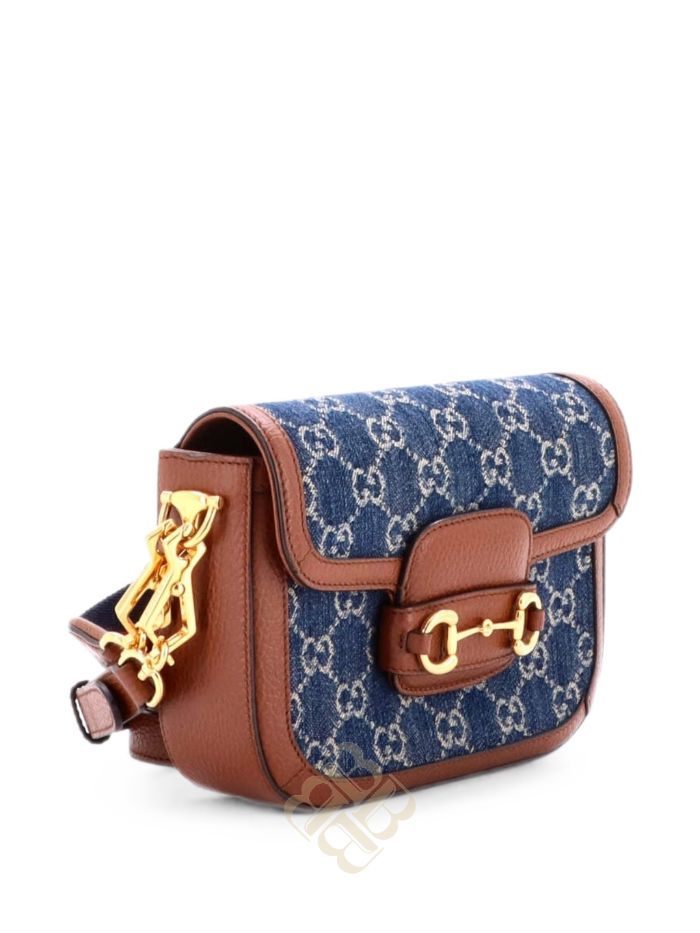 Túi đeo chéo Gucci Horsebit 1955 GG Denim Mini shoulder bag 337XQHCFF5GYT5A3 2026 Túi đeo chéo Gucci Horsebit 1955 GG Denim Mini shoulder bag 337XQHCFF5GYT5A3