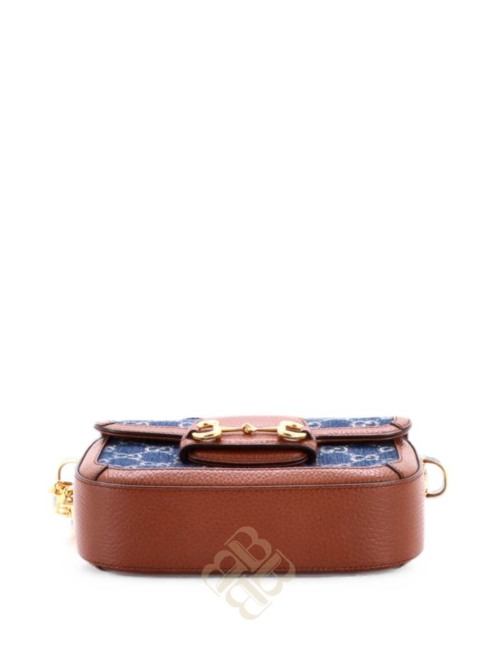Túi đeo chéo Gucci Horsebit 1955 GG Denim Mini shoulder bag 337XQHCFF5GYT5A3 2026 Túi đeo chéo Gucci Horsebit 1955 GG Denim Mini shoulder bag 337XQHCFF5GYT5A3