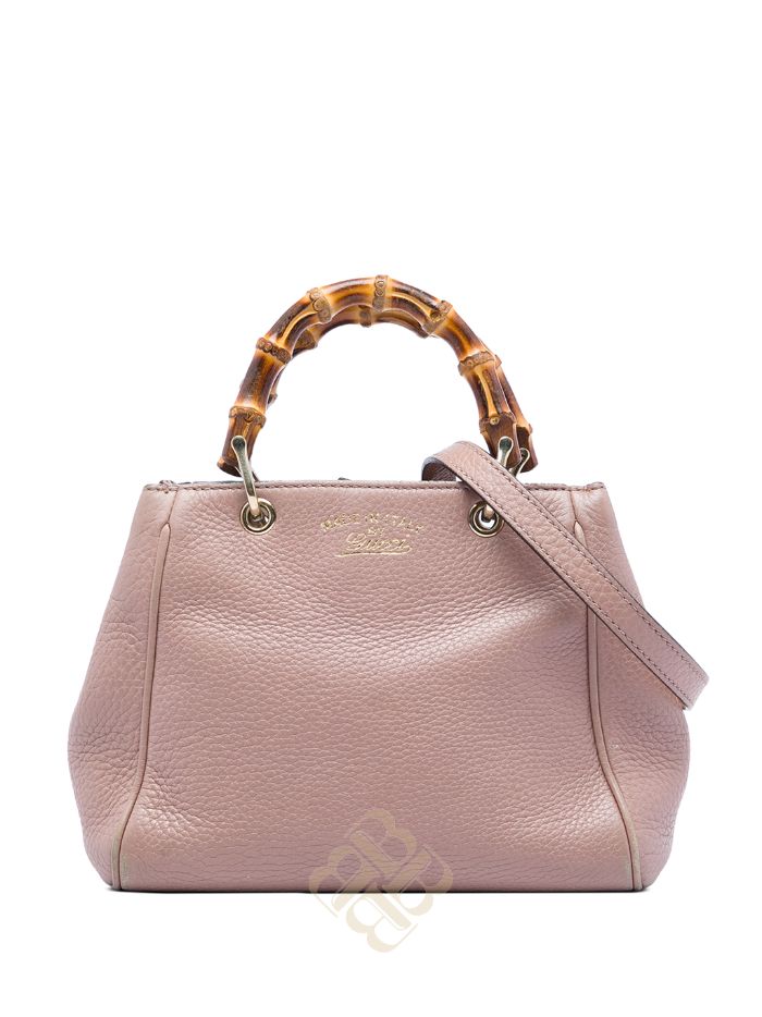 Túi xách đeo chéo Gucci Mini Calfskin Bamboo Shopper satchel IJQAIEWU8HK7ZHK1